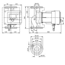 Circulateur intelligent Wilo-Stratos MAXO 50/0,5-12-R7 à rotor noyé avec moteur EC et adaptation électronique  Réf. 2217956