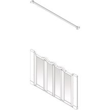 Paroi de douche en niche réversible option NW 1400 x 750 mm à utiliser sur le support Tuff Form Réf. 92112N