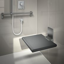 Siège de douche rabattable CAVERE 380 mm 700.844.380 anthracite réf. 7844380095