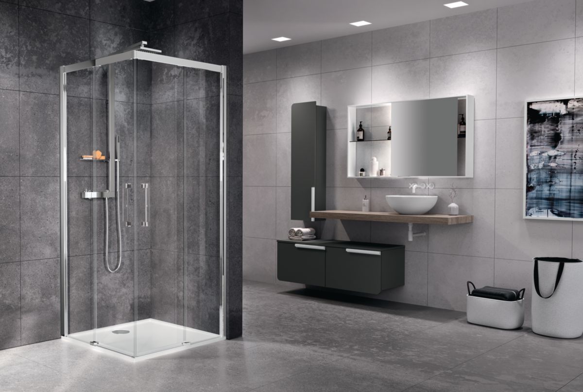 Paroi de douche verre 100 cm gauche Réf. ROSEA98LS-1K