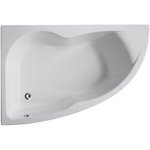 Baignoire MICROMEGA 150x100 angle à gauche avec pieds réglables blanc réf. E60219-00