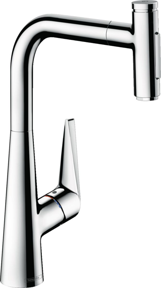 hansgrohe Talis Select M51 Mitigeur de cuisine 300 avec douchette extractible, 2jet, Chrome