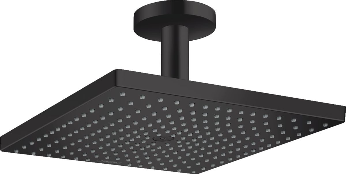 hansgrohe Raindance E Douche de tête 300 1jet avec raccord plafond, Noir mat