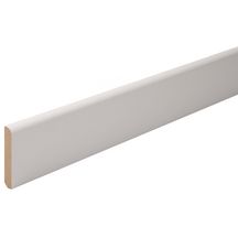 Plinthe angles arrondis MDF prépeint blanc 10x70mm réelle 9x68x2440mm Réf. 009795