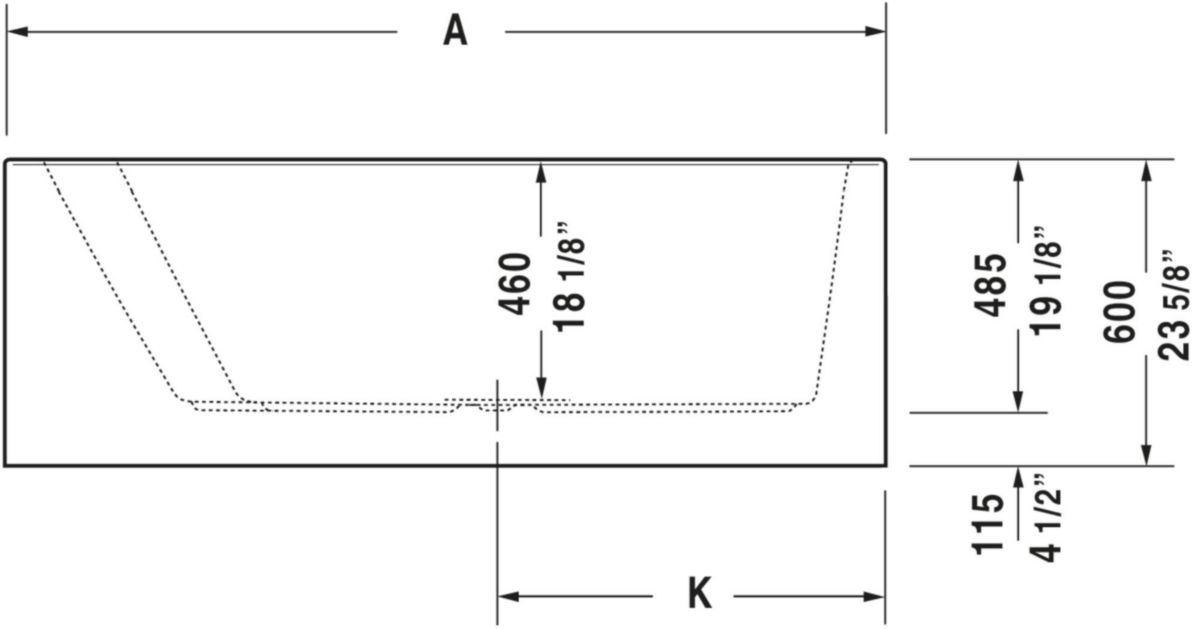 Baignoire paiova 1700 x 1300 mm blanc Réf. 700266000000000