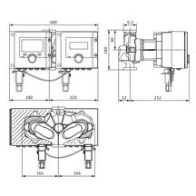 Circulateur intelligent Wilo-Stratos MAXO-D 30/0,5-6-R7 à rotor noyé et adaptation électronique des performances hydrauliques pour les systèmes de chauffage, climatisation  Réf. 2217903