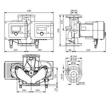 Circulateur double intelligent Wilo-Stratos MAXO-D 40/0,5-12-R7 à rotor noyé avec moteur EC et adaptation électronique  Réf. 2217976