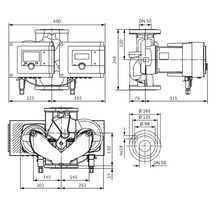 Circulateur double intelligent Wilo-Stratos MAXO-D 50/0,5-8-R7 à rotor noyé avec moteur EC et adaptation électronique  Réf. 2217979