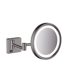 Miroir de rasage avec éclairage LED noir chromé brossé Réf. 41790340