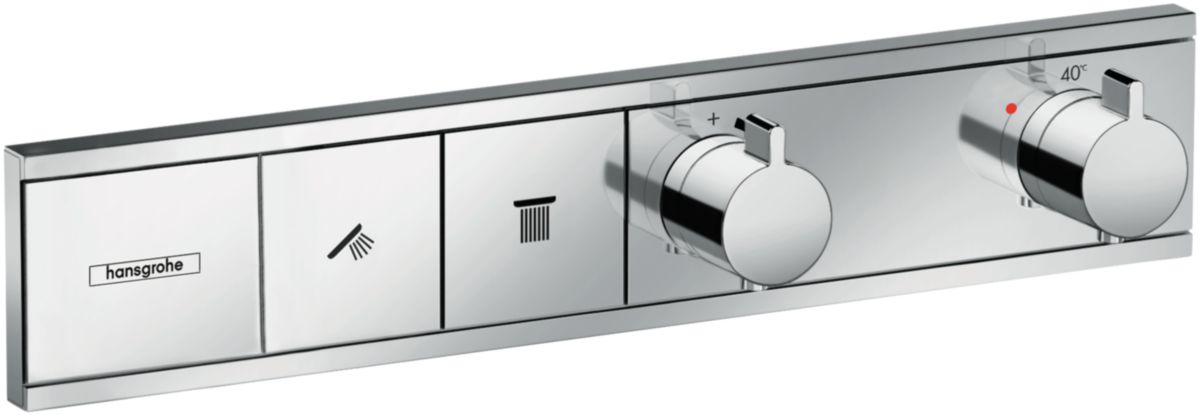 hansgrohe RainSelect Module thermostatique RainSelect encastré avec 2 fonctions, Chrome