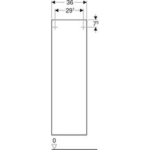 Colonne mi-haute Geberit Smyle Square avec une porte: Largeur 36cm, Hauteur 118cm, Profondeur 29.9cm, Gris velouté / Laqué mat