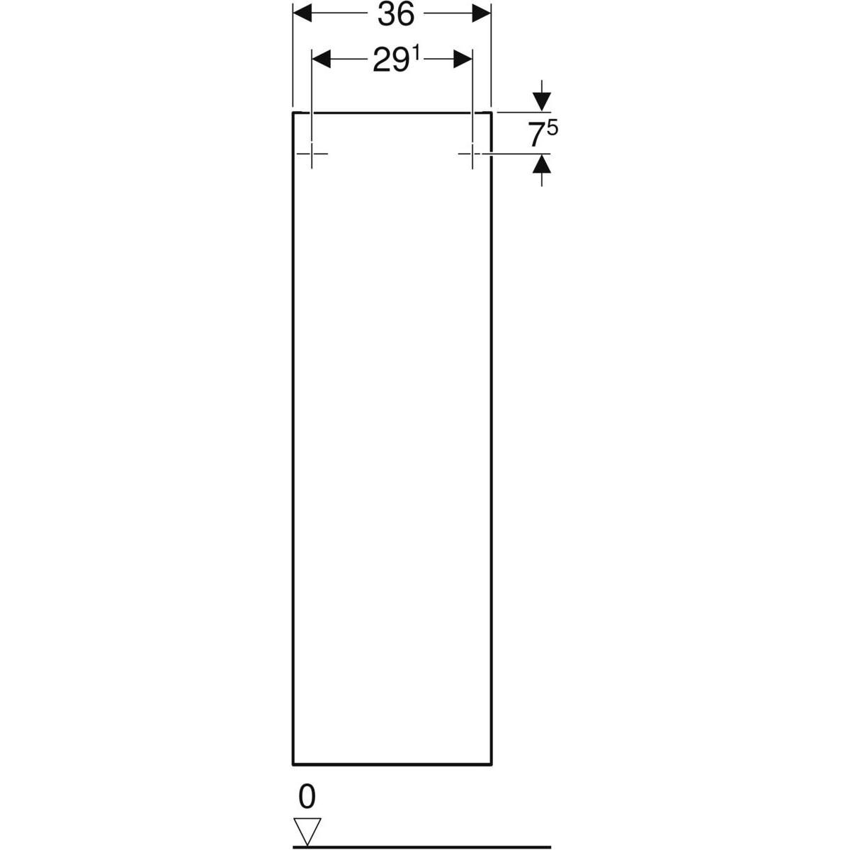 Colonne mi-haute Geberit Smyle Square avec une porte: Largeur 36cm, Hauteur 118cm, Profondeur 29.9cm, Gris velouté / Laqué mat