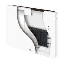 Radiateur chaleur douce électrique  Equateur 4 horizontal Blanc mat 1250W Réf. 427234