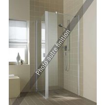 Paroi de douche fixe pour montage avec une porte RAYA TWD 10020 VPR Argent poli Verre clair traité anticalcaire ROTHACLEAN Réf. 1403016552