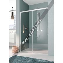 Paroi de douche en verre Nica L2 L hauteur 2 m largeur 150 cm argent poli gris Clean NI L 2 L 15020VMR / Réf. 1403032851