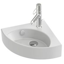 Lave-mains d'angle L34 x P 34 cm percé 1 trou livré sans bonde Réf. EGP112-00