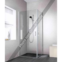 Paroi de douche Liga LI 1ER 07820 1AR argent mat verre clair Réf. 1403032295