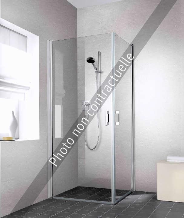 Paroi de douche Liga LI 1ER 07820 1AR argent mat verre clair Réf. 1403032295