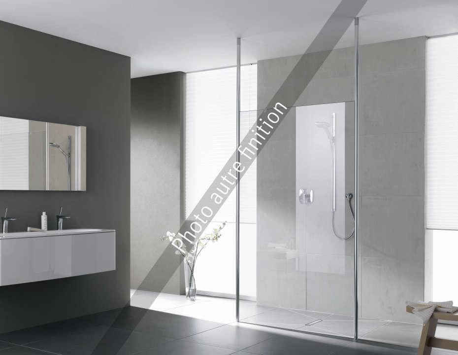 Paroi Walk-in-shower XS FREE avec stabilisations plafonds XS FD1 12020 1PR Argent mat Verre clair traité anticalcaire ROTHACLEAN Réf. 1403010202