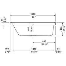 Baignoire Happy D2 1600x700mm blanc a encastrer angle gauche réf. 700308000000000