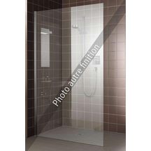 WALK-in-Shower fixation murale sans stabilisateur, WALK-IN-SHOWER XC, largeur 1000 mm, hauteur 2000 mm, Profilé Argent POLI, Verre clair traité anticalcaire Réf. XCWIO10020VPR