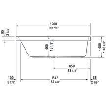 Baignoire Happy D2 1700x700mm blanc a encastrer angle gauche réf. 700310000000000