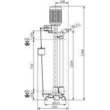 Pompe de relevage eaux claires DRAIN VC 2,2 kW 400V Tri Réf. 2044584