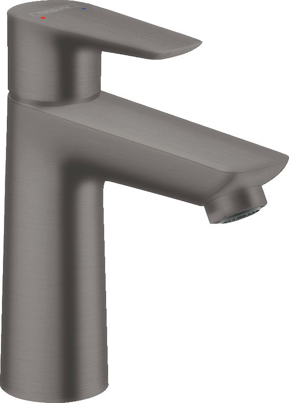 hansgrohe Talis E Mitigeur de lavabo 110, sans tirette ni vidage, Noir chromé brossé