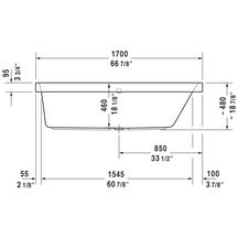 Baignoire Happy D2 1700x700mm blanc a encastrer angle droit réf. 700311000000000