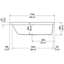 Baignoire Happy D2 1700x750mm blanc a encastrer angle gauche réf. 700312000000000