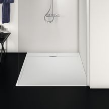 Receveur de douche Ultraflat S I.life en résine et charge minérale 120X120 cm Blanc réf : T5242FR