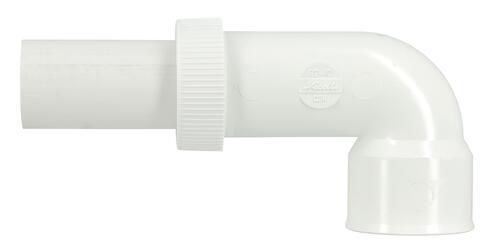 Sortie de lavabo coudée réglable simple diamètre 40mm blanc 1C34B