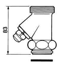 Robinet d'arrêt droit 33 X 42 pour ECLAIR/EYREM réf. 41000