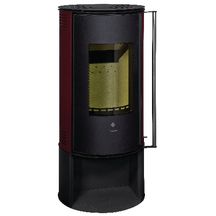 Poêle à bois Ebenis 2 PBA 7KW rouge LB109 Réf. 7749436