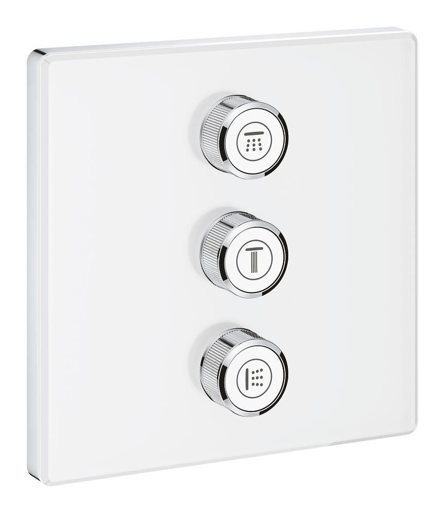 Panneau de contrôle 3 sorties Grohtherm SmartControl Blanc 29158LS0