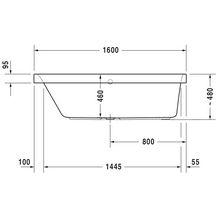 Baignoire Happy D2 1600x700mm blanc a encastrer angle gauche réf. 700321000000000