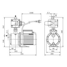 Pompes de surface auto-amorçante Jet FWJ 4,5m3/h 0,55kW monophasé (230 V, 50 Hz)Ref.2543629