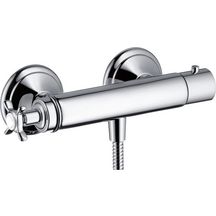 AXOR Montreux Mitigeur thermostatique de douche avec poignée croisillon, Aspect doré poli