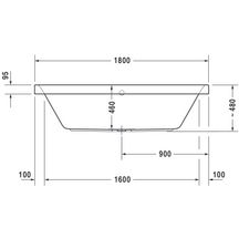 Baignoire Happy D2 1800x800mm blanc a encastrer avec pieds réf. 700327000000000