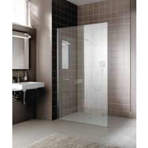 WALK-in-Shower fixation murale sans stabilisateur, WALK-IN-SHOWER XC, largeur 1000 mm, hauteur 2000 mm, Profilé Argent POLI, Verre clair traité anticalcaire Réf. XCWIO10020VPR