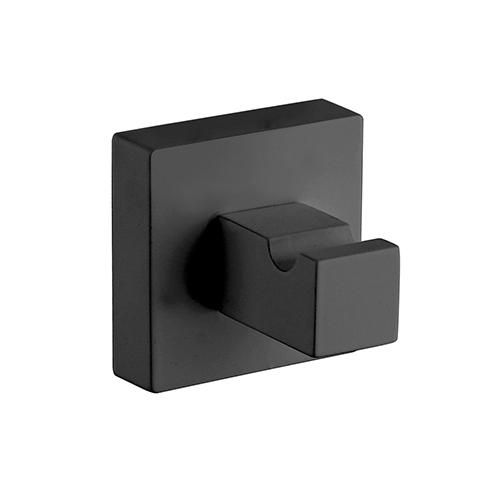 Porte peignoir Quattro en laiton noir 50x50mm réf. QU24613