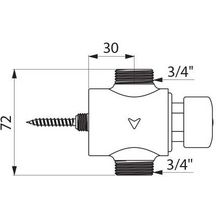 Robinet Tempostop pour urinoir 20 x 27 droit avec réglage de débit : réf. 779000