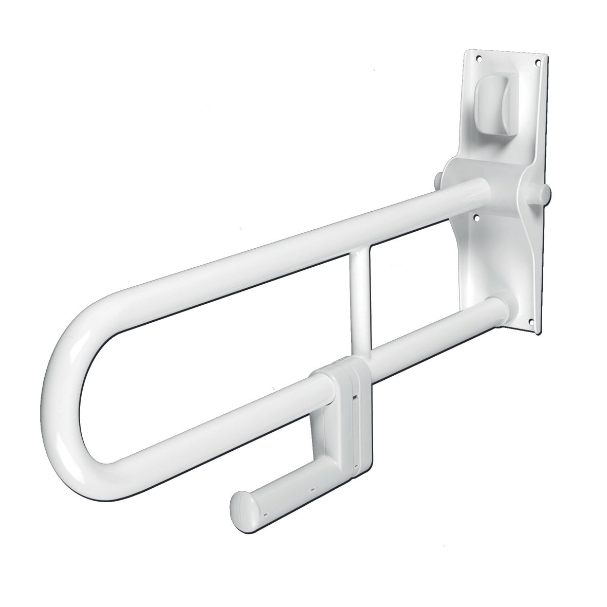 Barre d'appui rabattable double AKW INTERNATIONAL blanc réf. 01810WH-LS