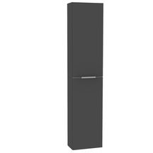 Colonne Alterna Plénitude hauteur 1 longueur 60cm 2 portes largeur 35cm profondeur 20cm Blanc brillant chant noir et poignée noire