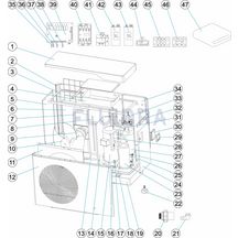 Pac piscine privée zodiac pm40 md8 r410a 13,5/18,5kw bassin max 90m3 Réf. WH000426