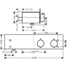 Thermostatique douche HG ShowerTablet 350 réf. 13102400