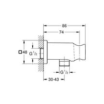 Coude à encastrer 1/2" avec support Rainshower Chromé Réf : 26659000