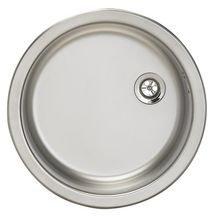 Evier à encastrer ÉCO  1 cuve Ø450  inox 18/10 nu, sans vidage, Satiné