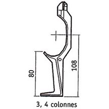 Pied amovible en fonte pour Savane 2,3 et 4 colonnes C13910040