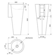 Lavabo BAILA sans trou rob. sans trop plein Inox 304 satiné Réf. 120170